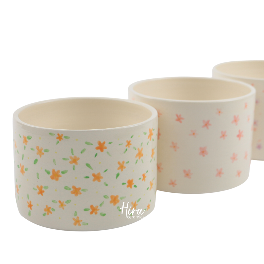 Maceta Florcitas Lilas
