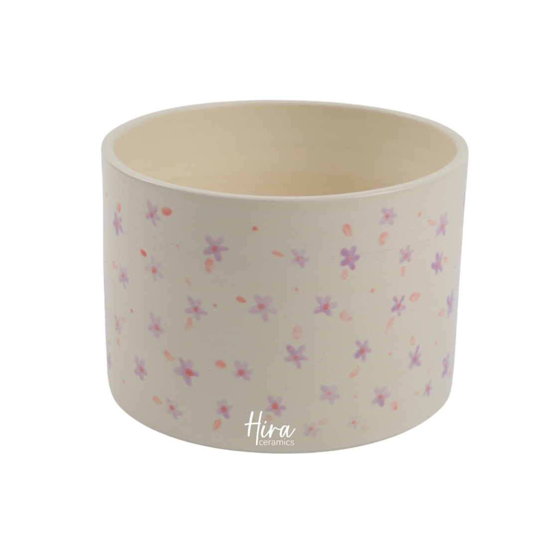Maceta Florcitas Lilas