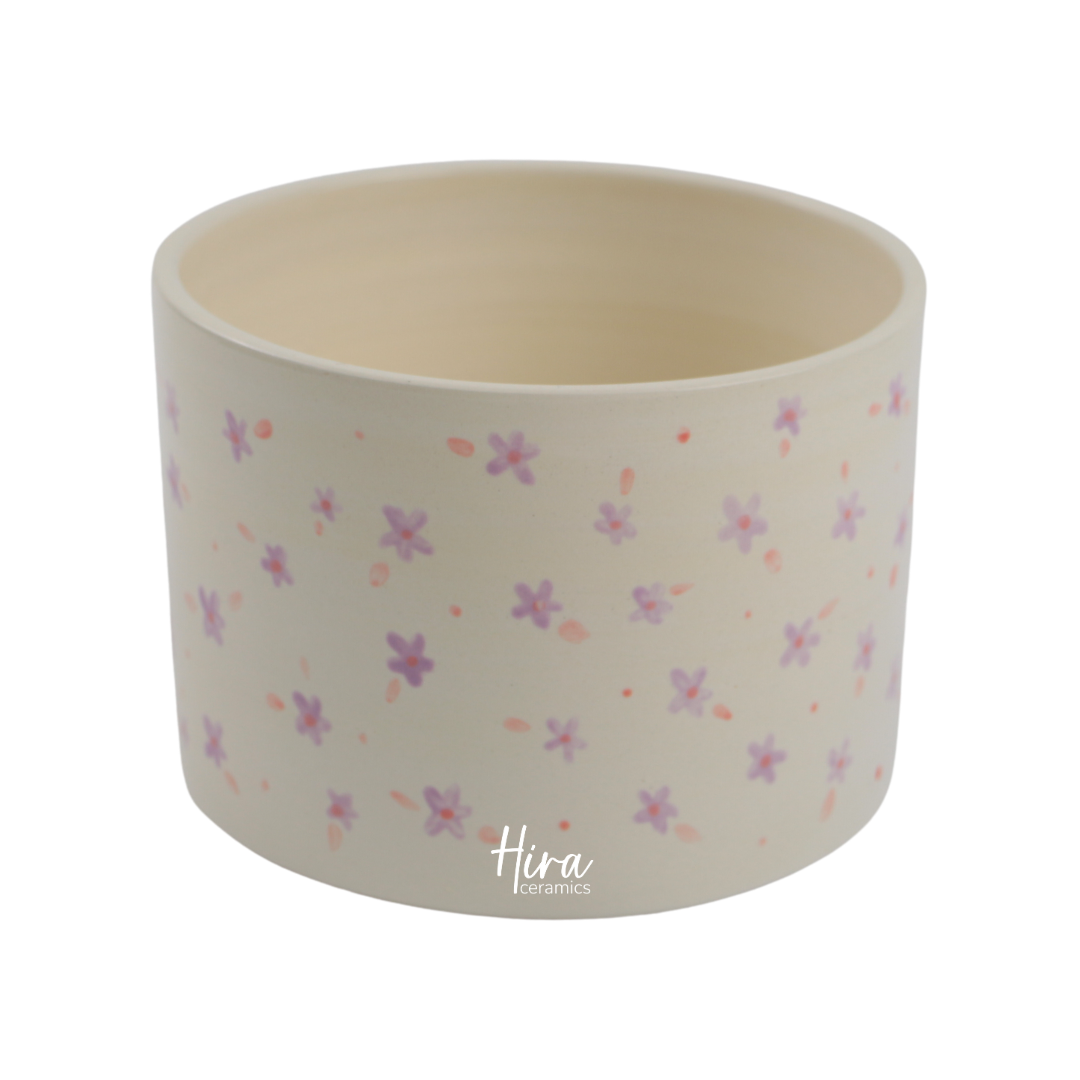Maceta Florcitas Lilas