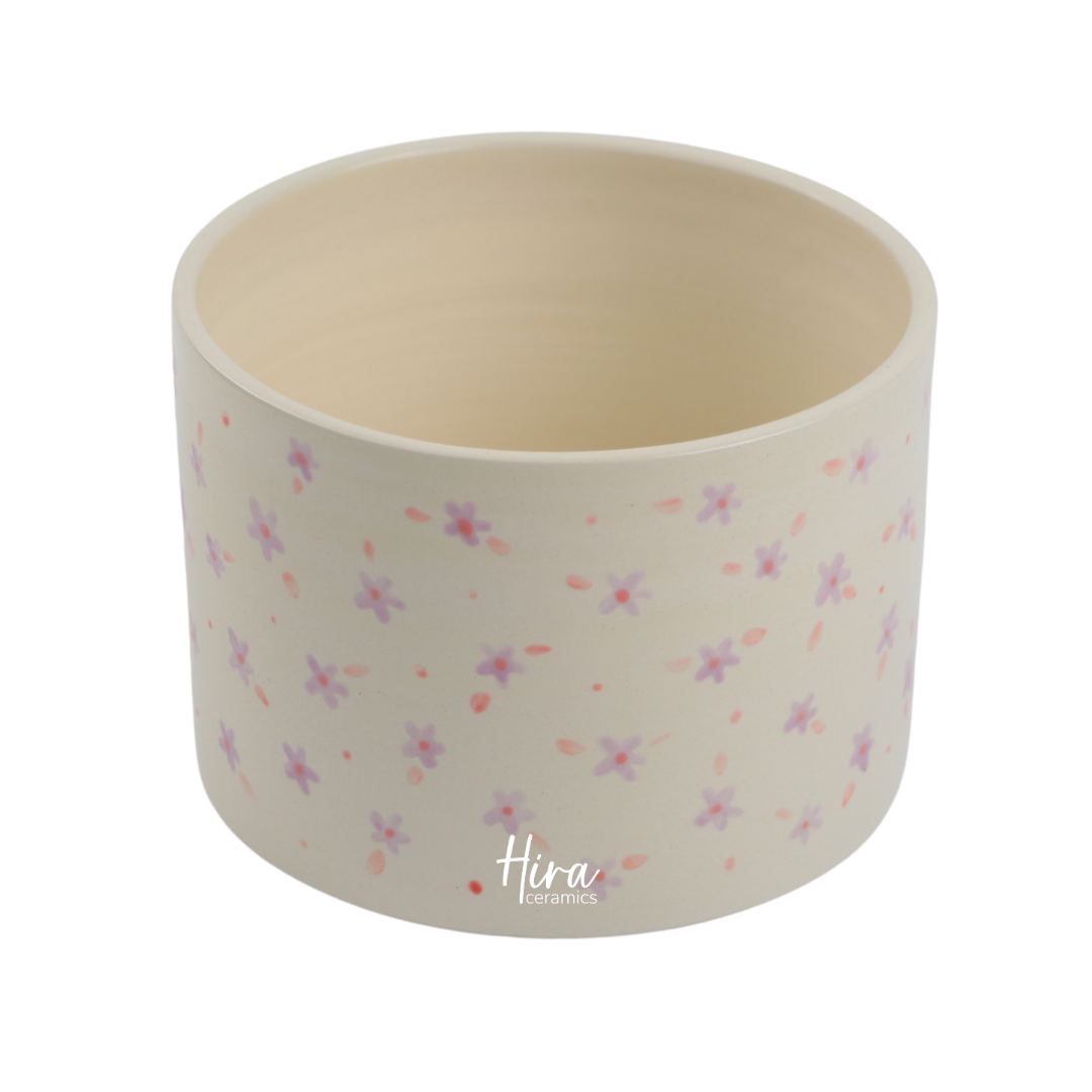 Maceta Florcitas Lilas