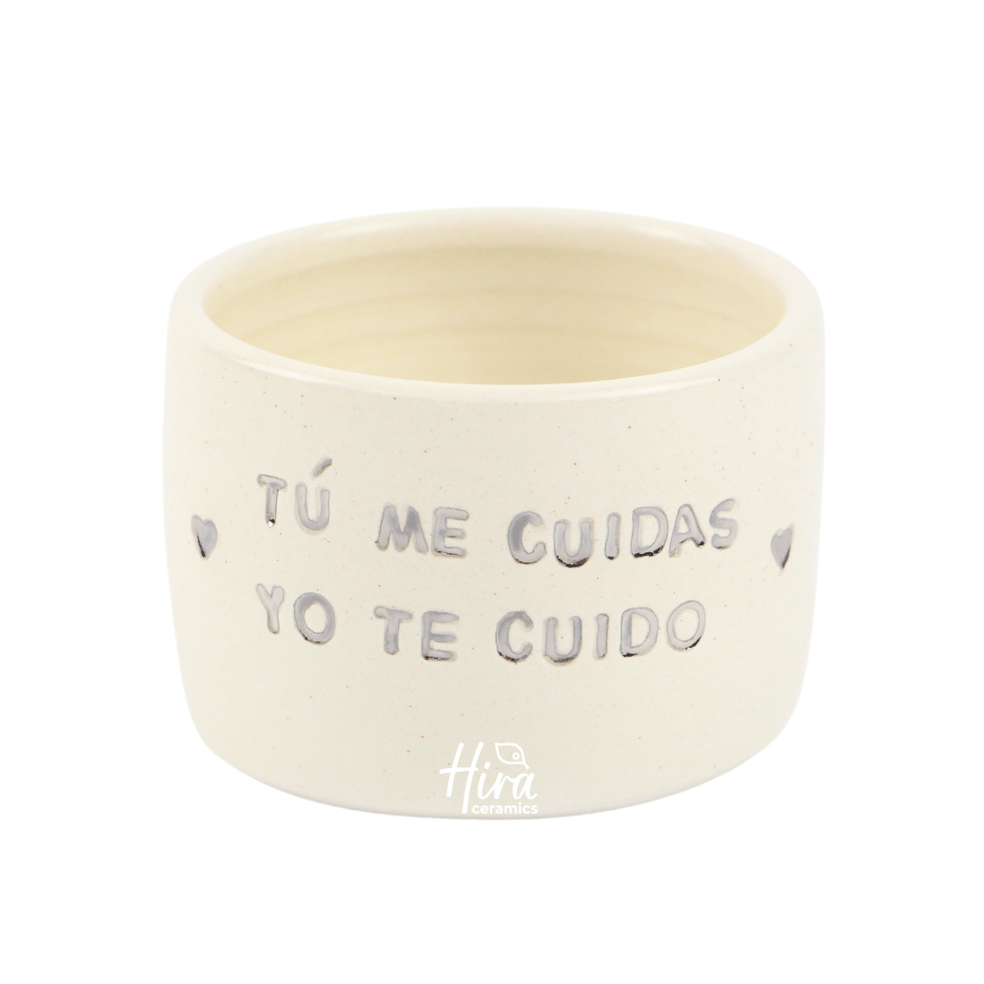 Maceta Mensaje "Tú me cuidas, yo te cuido"
