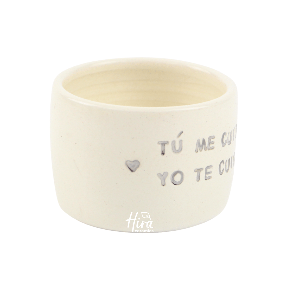 Maceta Mensaje "Tú me cuidas, yo te cuido"
