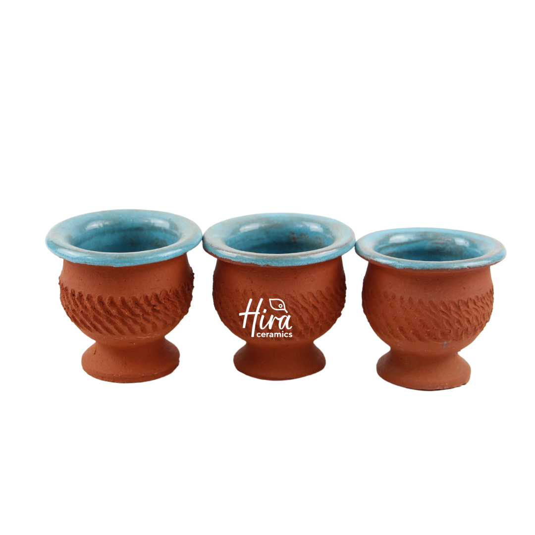 Pack de 3 Macetas Minis Celeste