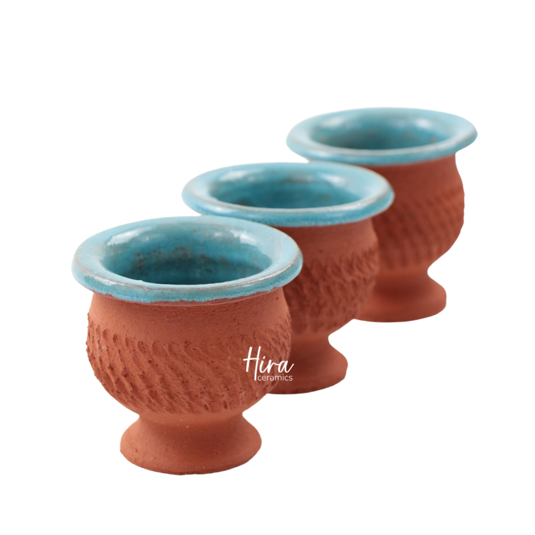 Pack de 3 Macetas Minis Celeste